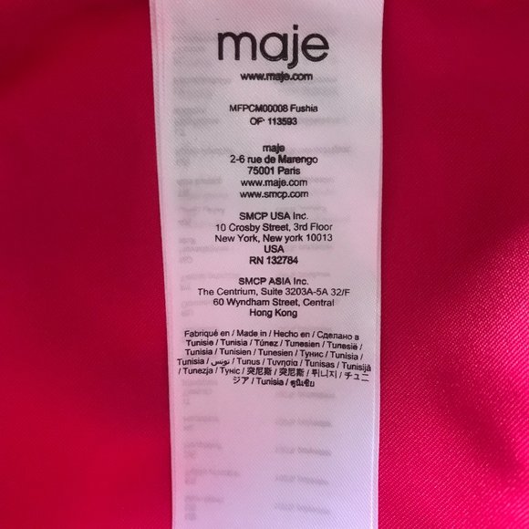 Maje Hot Pink Button Down Shirt (NWT) - Picture 13 of 14